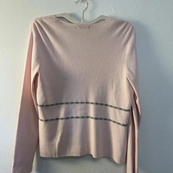 Alfani Womens Cardigan Preppy Chic Y2K Open Front Knit Bow Sweater Coquette Pink - Picture 9 of 10